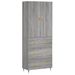 Buffet haut Sonoma gris 69,5x34x180 cm Bois d'ingénierie - Photo n°1
