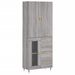 Buffet haut Sonoma gris 69,5x34x180 cm Bois d'ingénierie - Photo n°1