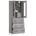 Buffet haut Sonoma gris 69,5x34x180 cm Bois d'ingénierie - Photo n°3