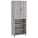 Buffet haut Sonoma gris 69,5x34x180 cm Bois d'ingénierie - Photo n°1