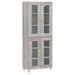 Buffet haut Sonoma gris 69,5x34x180 cm Bois d'ingénierie - Photo n°1