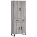 Buffet haut Sonoma gris 69,5x34x180 cm Bois d'ingénierie - Photo n°1