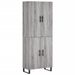 Buffet haut Sonoma gris 69,5x34x180 cm Bois d'ingénierie - Photo n°1