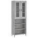 Buffet haut Sonoma gris 69,5x34x180 cm Bois d'ingénierie - Photo n°1