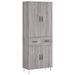 Buffet haut Sonoma gris 69,5x34x180 cm Bois d'ingénierie - Photo n°1