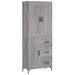 Buffet haut Sonoma gris 69,5x34x180 cm Bois d'ingénierie - Photo n°1