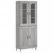 Buffet haut Sonoma gris 69,5x34x180 cm Bois d'ingénierie - Photo n°1