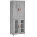 Buffet haut Sonoma gris 69,5x34x180 cm Bois d'ingénierie - Photo n°1