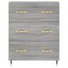 Buffet haut Sonoma gris 69,5x34x180 cm Bois d'ingénierie - Photo n°8