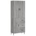 Buffet haut Sonoma gris 69,5x34x180 cm Bois d'ingénierie - Photo n°1