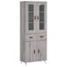 Buffet haut Sonoma gris 69,5x34x180 cm Bois d'ingénierie - Photo n°1