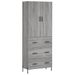 Buffet haut Sonoma gris 69,5x34x180 cm Bois d'ingénierie - Photo n°1