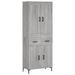 Buffet haut Sonoma gris 69,5x34x180 cm Bois d'ingénierie - Photo n°1