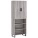 Buffet haut Sonoma gris 69,5x34x180 cm Bois d'ingénierie - Photo n°1