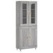 Buffet haut Sonoma gris 69,5x34x180 cm Bois d'ingénierie - Photo n°1