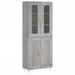 Buffet haut Sonoma gris 69,5x34x180 cm Bois d'ingénierie - Photo n°1