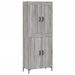 Buffet haut Sonoma gris 69,5x34x180 cm Bois d'ingénierie - Photo n°1