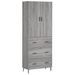 Buffet haut Sonoma gris 69,5x34x180 cm Bois d'ingénierie - Photo n°1