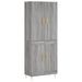 Buffet haut Sonoma gris 69,5x34x180 cm Bois d'ingénierie - Photo n°1