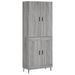 Buffet haut Sonoma gris 69,5x34x180 cm Bois d'ingénierie - Photo n°1