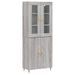 Buffet haut Sonoma gris 69,5x34x180 cm Bois d'ingénierie - Photo n°1