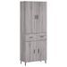 Buffet haut Sonoma gris 69,5x34x180 cm Bois d'ingénierie - Photo n°1