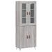 Buffet haut Sonoma gris 69,5x34x180 cm Bois d'ingénierie - Photo n°1