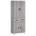 Buffet haut Sonoma gris 69,5x34x180 cm Bois d'ingénierie - Photo n°1
