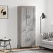 Buffet haut Sonoma gris 69,5x34x180 cm Bois d'ingénierie - Photo n°1