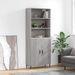 Buffet haut Sonoma gris 69,5x34x180 cm Bois d'ingénierie - Photo n°1