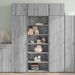 Buffet haut sonoma gris 70x41x185 cm bois d'ingénierie - Photo n°1
