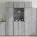 Buffet haut sonoma gris 70x42,5x185 cm bois d'ingénierie - Photo n°1