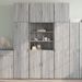 Buffet haut sonoma gris 80x42,5x249 cm bois d'ingénierie - Photo n°1