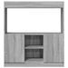 Buffet haut sonoma gris 92x33x100 cm bois d'ingénierie - Photo n°5