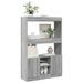 Buffet haut sonoma gris 92x33x140 cm bois d'ingénierie - Photo n°4