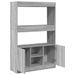 Buffet haut sonoma gris 92x33x140 cm bois d'ingénierie - Photo n°10