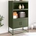 Buffet haut vert olive 68,5x38,5x123,5 cm acier - Photo n°1