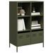 Buffet haut vert olive 68x39x103,5 cm acier - Photo n°1