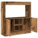 Buffet haut vieux bois 92x33x100 cm bois d'ingénierie - Photo n°8