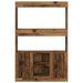 Buffet haut vieux bois 92x33x140 cm bois d'ingénierie - Photo n°5