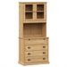 Buffet haut VIGO 80x40x176 cm bois massif de pin - Photo n°1