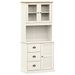 Buffet haut VIGO blanc 78x40x175 cm bois massif de pin - Photo n°1