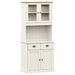 Buffet haut VIGO blanc 78x40x175 cm bois massif de pin - Photo n°1