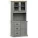 Buffet haut VIGO gris 78x40x175 cm bois massif de pin - Photo n°1