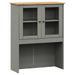 Buffet haut VIGO gris 78x40x175 cm bois massif de pin - Photo n°8