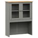 Buffet haut VIGO gris 80x40x176 cm bois massif de pin - Photo n°8