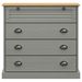 Buffet haut VIGO gris 80x40x176 cm bois massif de pin - Photo n°11