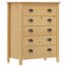 Buffet Hill Range à 5 tiroirs 79x40x96,5 cm Bois de pin solide - Photo n°1