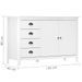 Buffet Hill Range Blanc 130x40x80 cm Bois de pin solide - Photo n°4