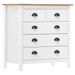 Buffet Hill Range Blanc 79x40x80 cm Bois de pin solide - Photo n°1